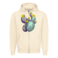 Sandshell Opunthia Santa Rita Cactus Zipper Hoodie - LillyAllenDesigns