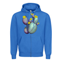 True Royal Opunthia Santa Rita Cactus Zipper Hoodie - LillyAllenDesigns