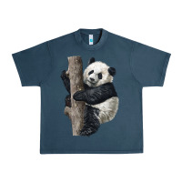 Midnight Navy Giant Panda Urban Heavy Tee - LillyAllenDesigns