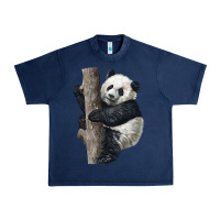 Navy Giant Panda Urban Heavy Tee - LillyAllenDesigns