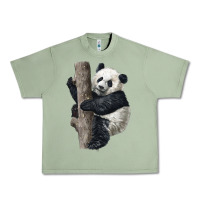 Oil Green Giant Panda Urban Heavy Tee - LillyAllenDesigns
