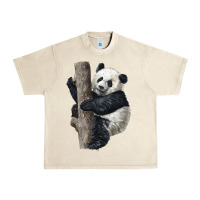 Sandshell Giant Panda Urban Heavy Tee - LillyAllenDesigns