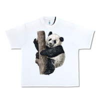 White Giant Panda Urban Heavy Tee - LillyAllenDesigns