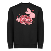 Black happy easter Heavyweight Sweatshirt - MaliasSmallBusiness