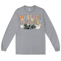 Heather Grey massage therapist life Long Sleeve Tee - MaliasSmallBusiness