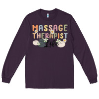 Plum massage therapist life Long Sleeve Tee - MaliasSmallBusiness