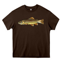 Chocolate Brown arizona apache trout fish Heavy Core Tee - BarkalooDesign