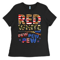 Black red white and pew pew pew Ladies Tee - Zillion Design Studio