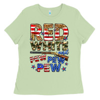 Matcha red white and pew pew pew Ladies Tee - Zillion Design Studio
