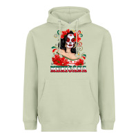 Matcha Mexicana with Skull Girl Heavyweight Hoodie - texasbilliewilder