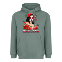 Sage Mexicana with Skull Girl Heavyweight Hoodie - texasbilliewilder
