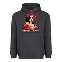 Smoke Mexicana with Skull Girl Heavyweight Hoodie - texasbilliewilder