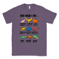 Lavender god says i am dinosaurs handsome Classic Tee - MaliasSmallBusiness