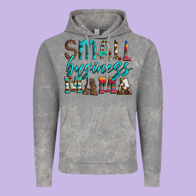 Small Business Mama Leopard Turquoise Aztec Serape Cowhide Vintage Hoodie Designed By Artiststas
