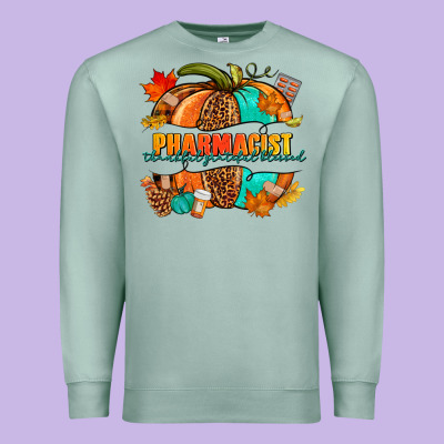 Pharmacist Pumpkin Premium Sweatshirt Designed By Nancycooperartshop
