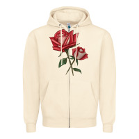 Sandshell Love Rose Zipper Hoodie - LillyAllenDesigns