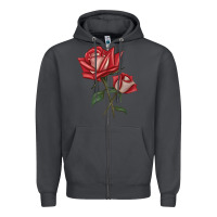 Smoke Love Rose Zipper Hoodie - LillyAllenDesigns