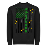 Black shamrock usa flag Heavyweight Sweatshirt - MaliasSmallBusiness