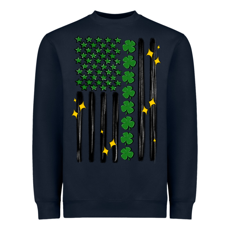 Shamrock Usa Flag Heavyweight Sweatshirt by MaliasSmallBusiness | Teevron