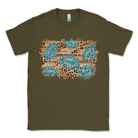Army Green gemstone wood leopard background Classic Tee - AdoDesignShop