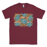 Burgundy gemstone wood leopard background Classic Tee - AdoDesignShop