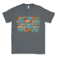 Charcoal Heather gemstone wood leopard background Classic Tee - AdoDesignShop