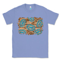 Colony Blue gemstone wood leopard background Classic Tee - AdoDesignShop