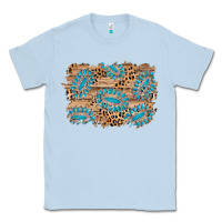 Dusty Blue gemstone wood leopard background Classic Tee - AdoDesignShop