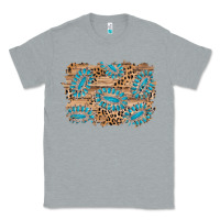 Heather Grey gemstone wood leopard background Classic Tee - AdoDesignShop