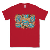 Red gemstone wood leopard background Classic Tee - AdoDesignShop
