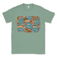 Sage gemstone wood leopard background Classic Tee - AdoDesignShop