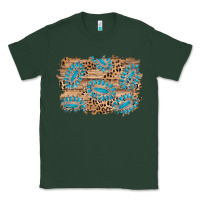 Sports Green gemstone wood leopard background Classic Tee - AdoDesignShop