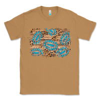 Toasted Coconut gemstone wood leopard background Classic Tee - AdoDesignShop