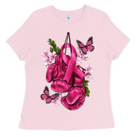 Cancer Boxing Gloves With Ribbon Ladies Tee | Teevron