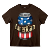 Chocolate Brown American 4th of July Heavy Core Tee - CowGirlArtShop