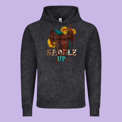 Saddle Up Cowboy Western Sunflowers Vintage Hoodie Designed By Artiststas