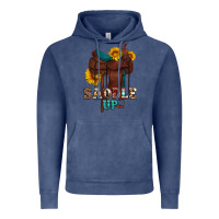 Vintage Denim saddle up cowboy western sunflowers Vintage Hoodie - Artiststas