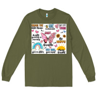 Army Green positive affirmations Long Sleeve Tee - MaliasSmallBusiness