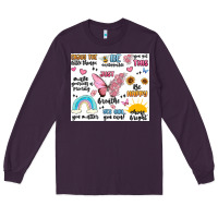 Plum positive affirmations Long Sleeve Tee - MaliasSmallBusiness