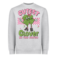 Heather Grey cutest clover in the patch Heavyweight Sweatshirt - MaliasSmallBusiness