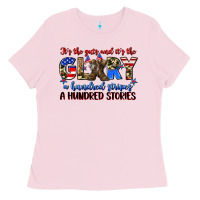 Bubblegum Pink it's the guts and it's the glory a hundred stripes Ladies Tee - Zillion Design Studio