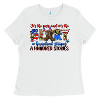 White it's the guts and it's the glory a hundred stripes Ladies Tee - Zillion Design Studio
