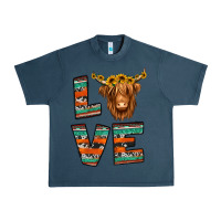 Midnight Navy love highland cow Urban Heavy Tee - Jasminsmagicworld