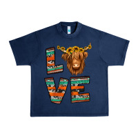 Navy love highland cow Urban Heavy Tee - Jasminsmagicworld