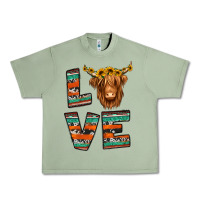 Oil Green love highland cow Urban Heavy Tee - Jasminsmagicworld