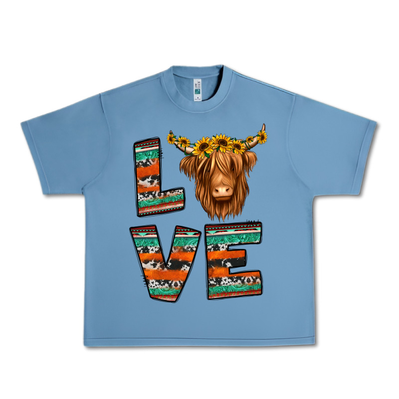 Love Highland Cow Urban Heavy Tee by Jasminsmagicworld | Teevron