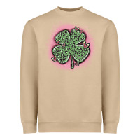 Mushroom leopard shamrocks with hearts Heavyweight Sweatshirt - MaliasSmallBusiness
