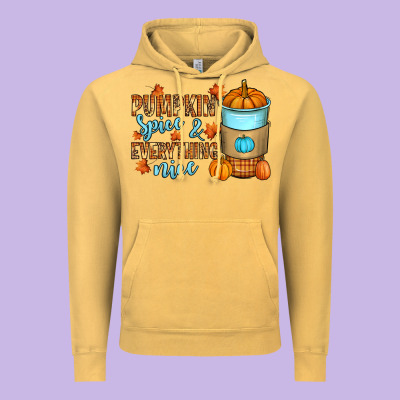 Pumpkin Spice And Everything Nice Vintage Hoodie Designed By Ranaportraitstore
