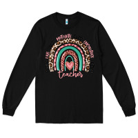 Black teacher rainbow Long Sleeve Tee - MaliasSmallBusiness
