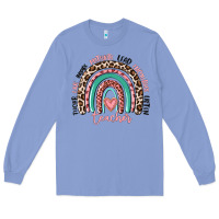 Colony Blue teacher rainbow Long Sleeve Tee - MaliasSmallBusiness